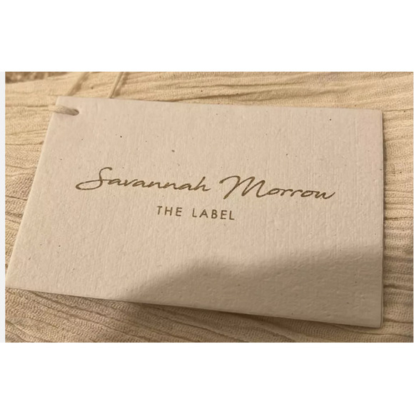 Savannah Morrow Summer Top in Cream Bandeau Crop Top NWT Medium - Picture 7 of 12